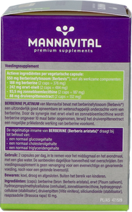 Mannavital Berberine Platinum V-caps 60