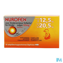 Afbeelding in Gallery-weergave laden, Nurofen Kind 125mg Suppo 10x125mg
