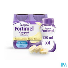 Load image into Gallery viewer, Fortimel Compact 2.4kcal Banaan 4x125ml
