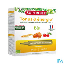 Afbeelding in Gallery-weergave laden, Superdiet Unidose Ginseng Koning.gelei Bio 20x15ml
