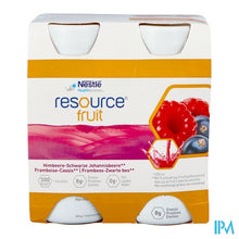 Afbeelding in Gallery-weergave laden, Resource Fruit Framboos Zwart Bes 4x200ml 12415273
