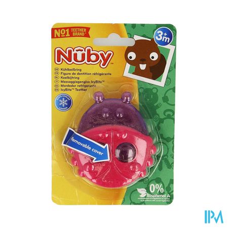 Nûby Koelbijtfiguur diertjes met beschermhoes - 3m+