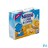 Nestle Baby Milk&cereal Rijst Vanille 2x250ml