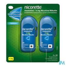 Afbeelding in Gallery-weergave laden, Nicorette Freshmint 4mg Zuigtabl Z/suiker 80
