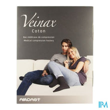 Afbeelding in Gallery-weergave laden, Veinax Kous Katoen Man 2 Lang Zwart Maat 4
