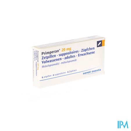 Primperan Supp Ad 6 X 20mg