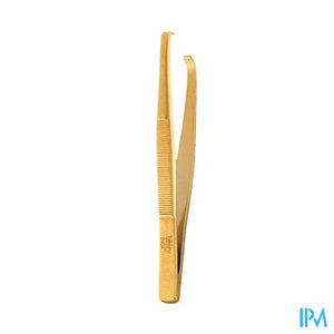 Epileerpincet Krab Schuin Inox Verguld