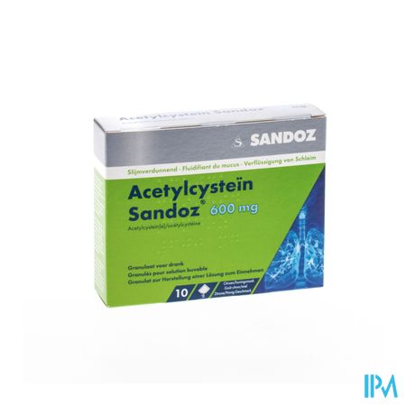 Acetylcystein Sandoz 600mg Granul. Drank Zakje 10