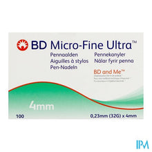 Load image into Gallery viewer, Bd Microfine Ultra Pennaald 4mm 32g Easyflow 100
