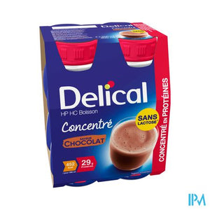 Delical Geconcentr. Chocolade 4x200ml