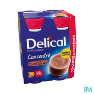 Delical Geconcentr. Chocolade 4x200ml