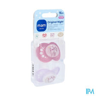 Mam Original Night Fopspeen Silic. 16m+ Pink 2