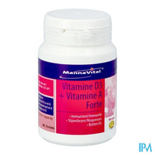 Load image into Gallery viewer, Mannavital Vitamine D3 + Vitamine A Forte Caps 90

