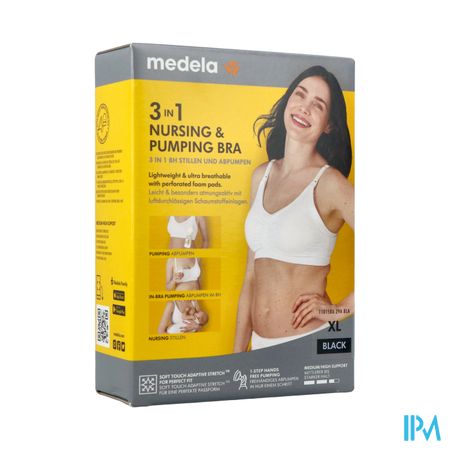 Medela Beha Kolven&voeden 3in1 Xl Zwart