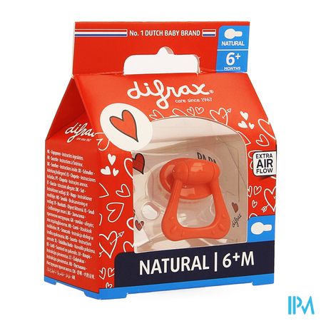 Difrax Fopspeen Natural 6m+ I Love