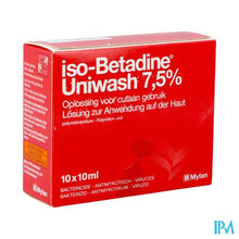 Charger l'image dans la galerie, Iso Betadine Uniwash 7,5% 10x10ml
