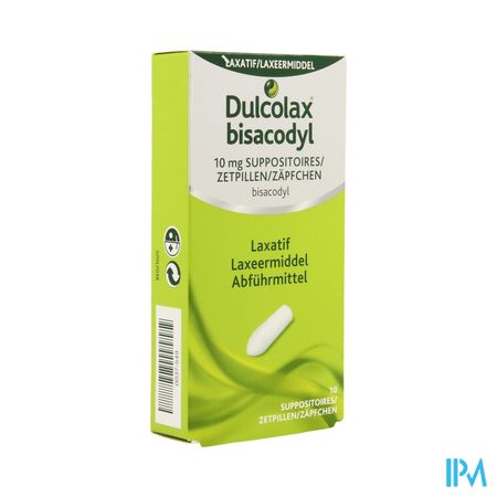 Dulcolax Bisadocyl Supp 10 X 10mg