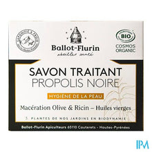 Afbeelding in Gallery-weergave laden, Ballot Flurin Zwarte Propolis Zeep Bio 100g
