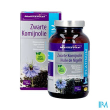 Load image into Gallery viewer, Mannavital Zwarte Komijnolie Platinum Softgels 120
