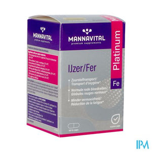 Mannavital Ijzer Platinum V-caps 60