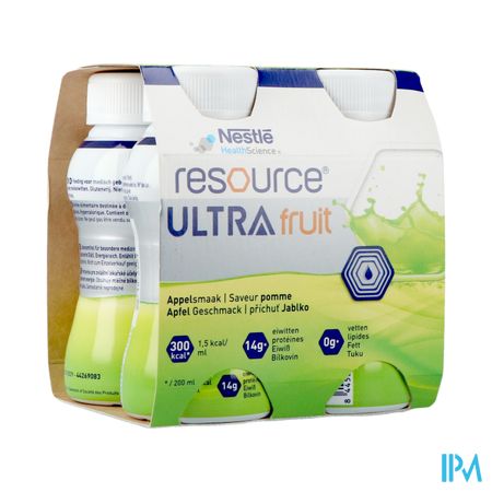 Resource Ultra Fruit Appelsmaak 4x200ml