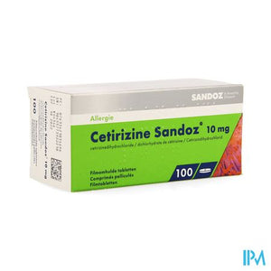 Cetirizine Sandoz comp 100 X 10mg