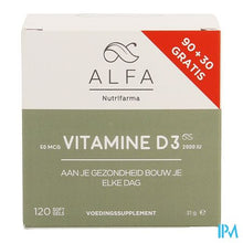 Load image into Gallery viewer, ALFA Vitamine D3 50mcg Softgel 120
