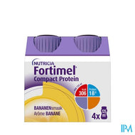 Fortimel Compact Protein Banaan Flesjes 4x125 ml