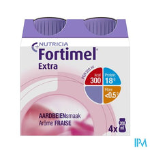 Afbeelding in Gallery-weergave laden, Fortimel Extra Aardbei Flesjes 4x200ml
