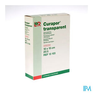 Curapor Transparant Steriel 10cmx15cm 25 13103