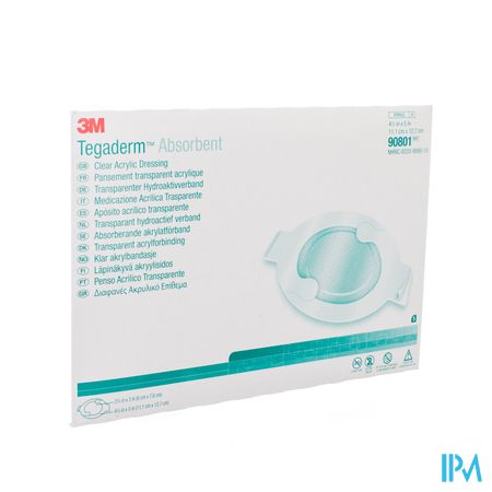 Tegaderm 3m Absorb.transp Ster 11,1x12,7cm 5 90801