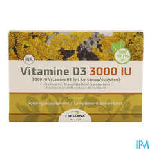 Afbeelding in Gallery-weergave laden, Vitamine D3 3000iu + K2 Plantaardig Caps 60
