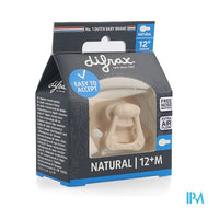 Difrax Fopspeen Natural 12m+ Uni/pure Roze/blossom