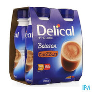 Delical Melkdrank Hp-hc Choco 4x200ml Cfr4278636