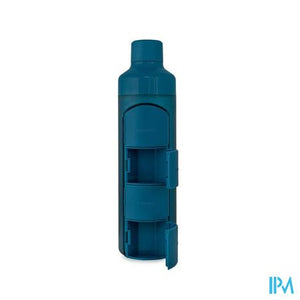 Yos Water Bottle & Pill Box Daily Bold Blue