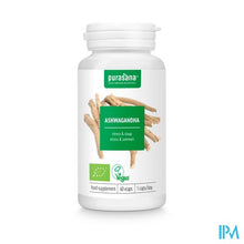 Load image into Gallery viewer, Purasana Vegan Ashwagandha 400mg Bio V-caps 60 Nf
