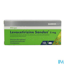 Afbeelding in Gallery-weergave laden, Levocetirizine Sandoz 5mg Comp Enrob. 10 X 5mg
