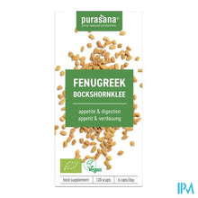 Afbeelding in Gallery-weergave laden, Purasana Fenegriek 330mg Bio V-caps 120

