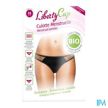 Afbeelding in Gallery-weergave laden, Libertycup Satijn Zwart Menstruatieslipje Xs 34-36
