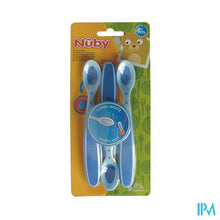 Afbeelding in Gallery-weergave laden, Nuby Zachte en warmtegevoelige lepel - 3stk - 3m+

