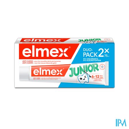 Elmex A/caries Junior Tandpasta 6-12j Tube 2x75ml