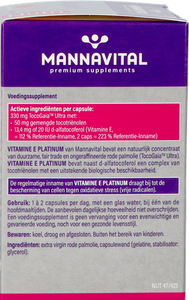 Mannavital Vitamine E Caps 60