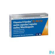 Vitamine D Sandoz 25000iu Caps Zacht 12