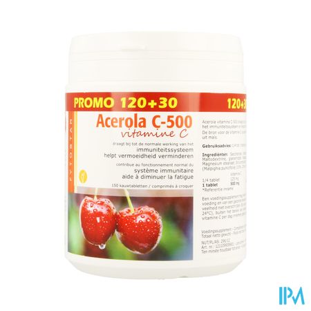 Acerola 500 Tabl 120+30 Gratis