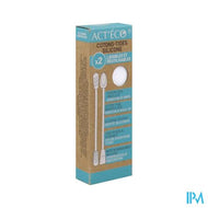 Act Eco Dubbele Witte Silicoon Oorstok