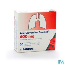 Charger l&#39;image dans la galerie, Acetylcysteine Sandoz 600mg Cpr Eff. 30
