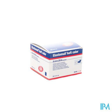 Elastomull Haft Latexvrij 6cmx20m Blauw 4537100