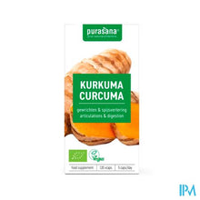 Afbeelding in Gallery-weergave laden, Purasana Vegan Kurkuma Bio Caps 120
