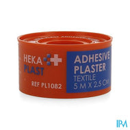 Hekaplast Hechtpleister Textiel 5mx2,5cm Ring 1