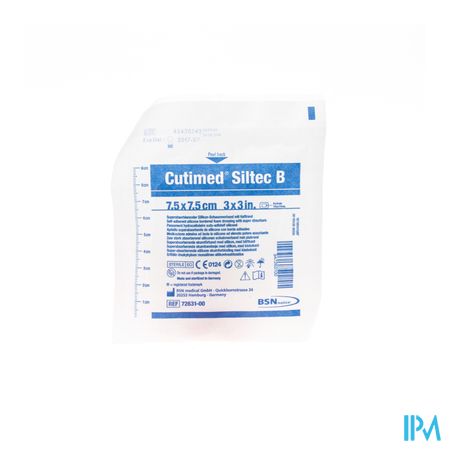 Cutimed Siltec B Kp Steriel 7,5x 7,5cm 1 7328400